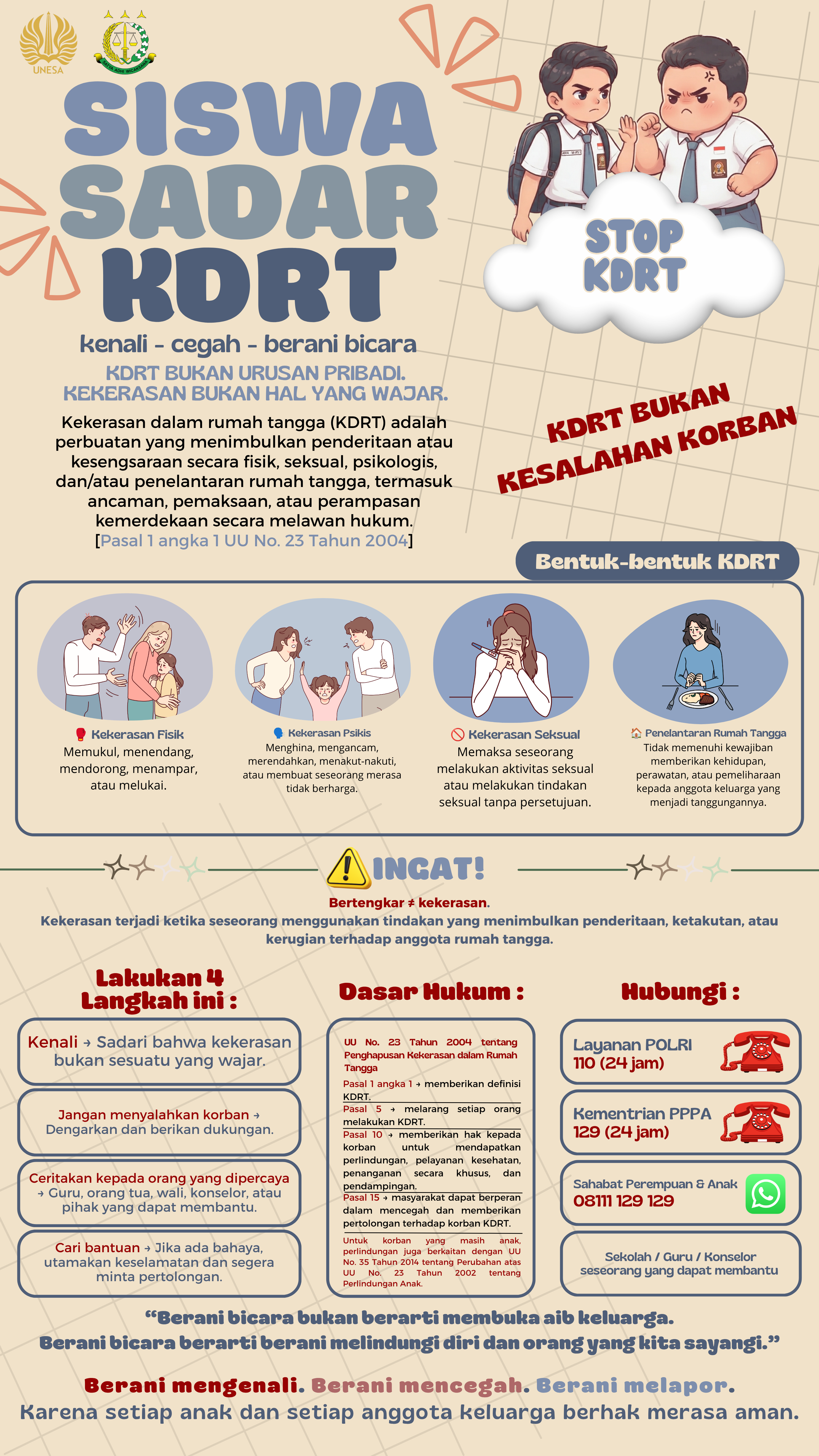 “KDRT Bukan Urusan Pribadi”, Mahasiswa Edukasi Generasi Muda Kenali dan Cegah Kekerasan