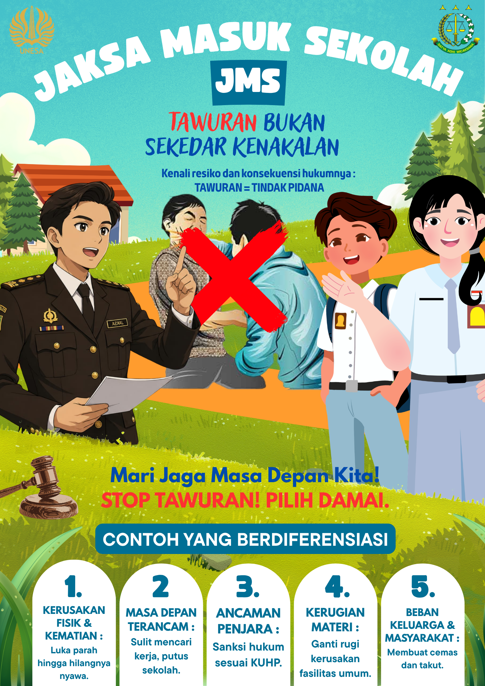 “Tawuran Bukan Sekadar Kenakalan”, Mahasiswa Edukasi Pelajar tentang Risiko dan Konsekuensi Hukum